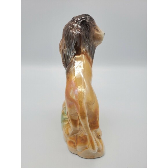 Vintage Lion Figurine Lusterware Ceramic Figure Brazil King of the Jungle - Picture 4 of 12